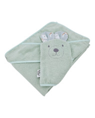 Couverture de bain et gant de toilette en bambou EKO DOGS