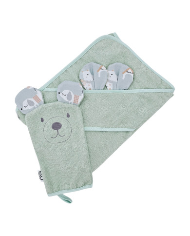 Couverture de bain et gant de toilette en bambou EKO DOGS Couverture de bain et gant de toilette en bambou EKO DOGS