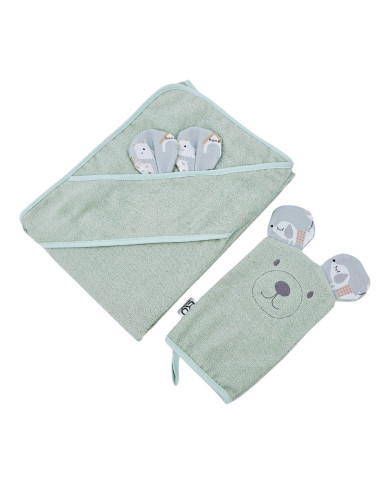 Couverture de bain et gant de toilette en bambou EKO DOGS Couverture de bain et gant de toilette en bambou EKO DOGS