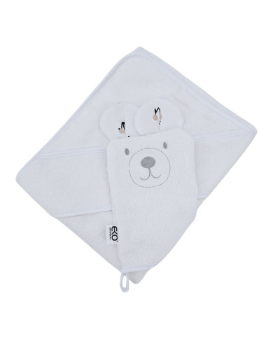 Couverture de bain et gant de toilette en bambou EKO CHERRIES Couverture de bain et gant de toilette en bambou EKO CHERRIES
