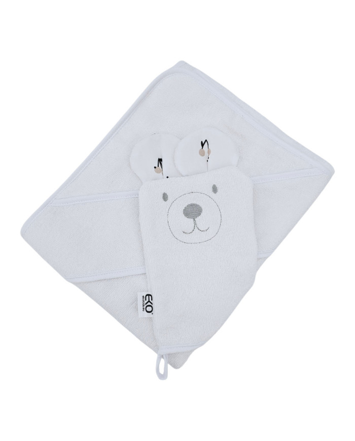 Couverture de bain et gant de toilette en bambou EKO CHERRIES Couverture de bain et gant de toilette en bambou EKO CHERRIES