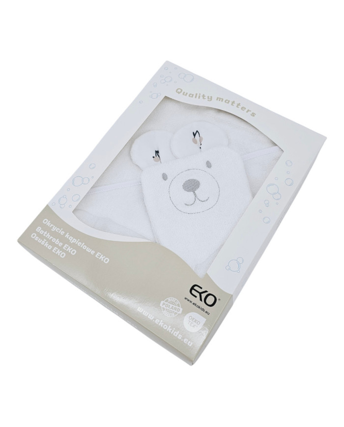 Couverture de bain et gant de toilette en bambou EKO CHERRIES Couverture de bain et gant de toilette en bambou EKO CHERRIES