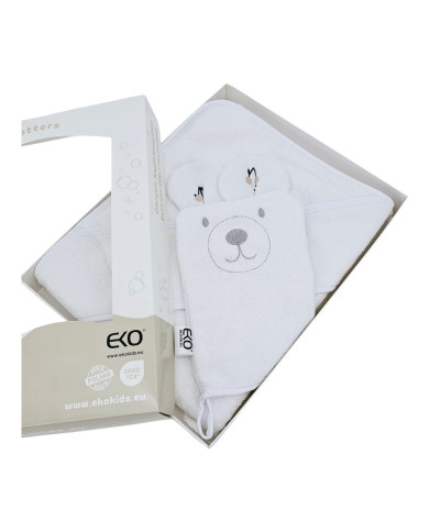 Couverture de bain et gant de toilette en bambou EKO CHERRIES Couverture de bain et gant de toilette en bambou EKO CHERRIES