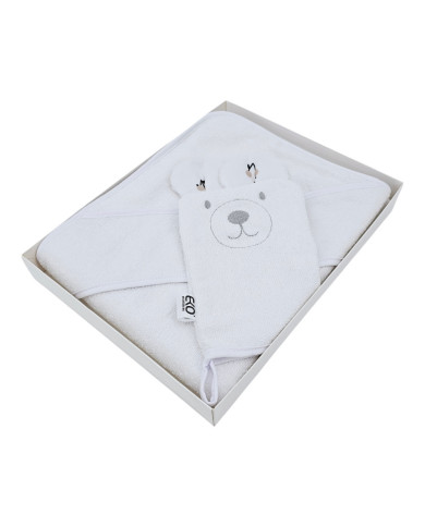 Couverture de bain et gant de toilette en bambou EKO CHERRIES Couverture de bain et gant de toilette en bambou EKO CHERRIES