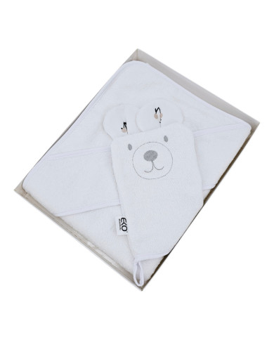 Couverture de bain et gant de toilette en bambou EKO CHERRIES Couverture de bain et gant de toilette en bambou EKO CHERRIES
