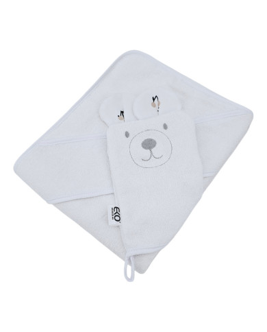 Couverture de bain et gant de toilette en bambou EKO CHERRIES Couverture de bain et gant de toilette en bambou EKO CHERRIES