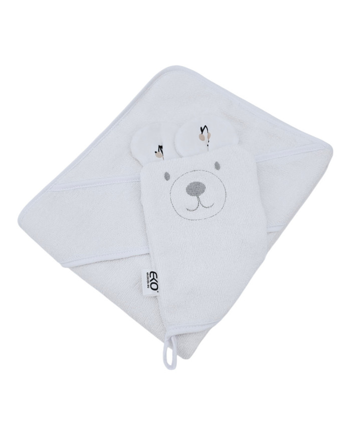 Couverture de bain et gant de toilette en bambou EKO CHERRIES Couverture de bain et gant de toilette en bambou EKO CHERRIES