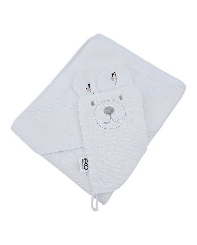 Couverture de bain et gant de toilette en bambou EKO CHERRIES Couverture de bain et gant de toilette en bambou EKO CHERRIES