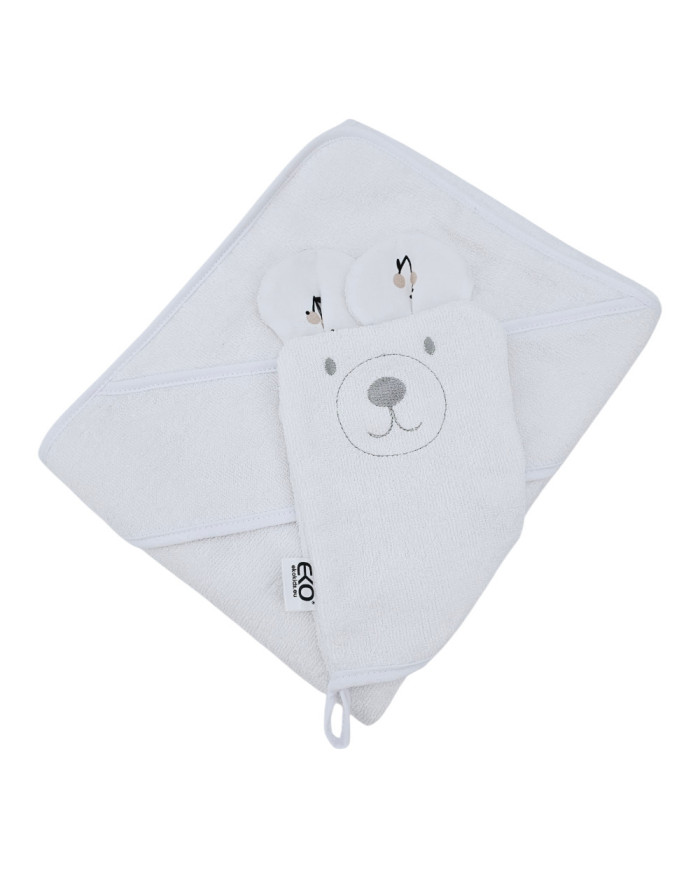Couverture de bain et gant de toilette en bambou EKO CHERRIES Couverture de bain et gant de toilette en bambou EKO CHERRIES