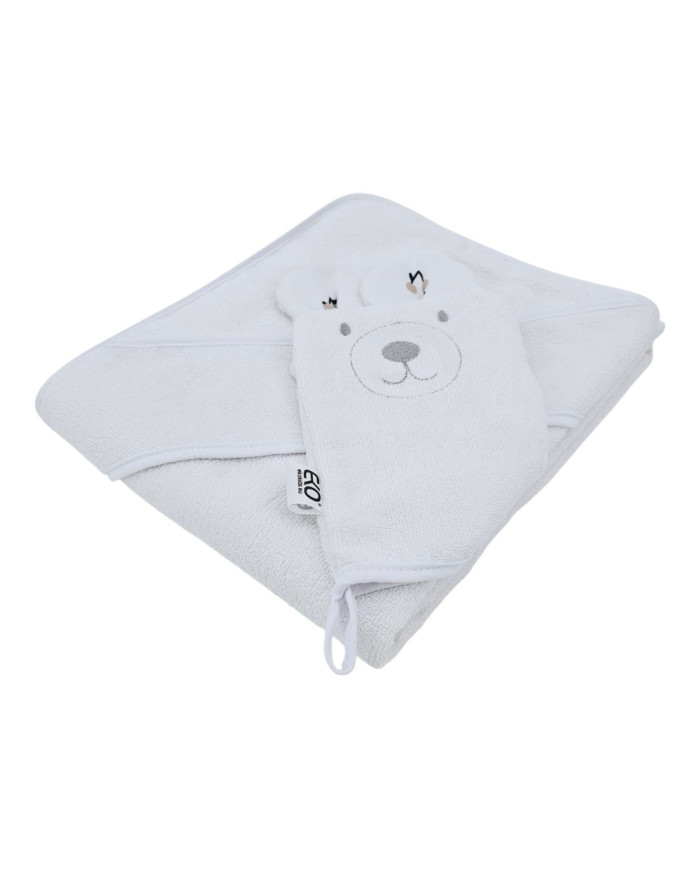 Couverture de bain et gant de toilette en bambou EKO CHERRIES Couverture de bain et gant de toilette en bambou EKO CHERRIES
