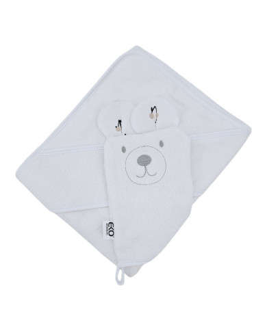 Couverture de bain et gant de toilette en bambou EKO CHERRIES Couverture de bain et gant de toilette en bambou EKO CHERRIES