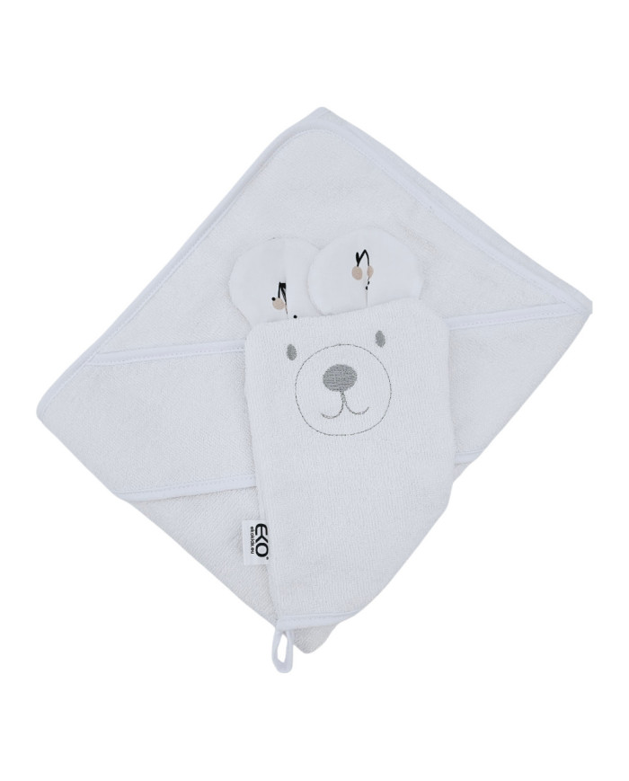Couverture de bain et gant de toilette en bambou EKO CHERRIES Couverture de bain et gant de toilette en bambou EKO CHERRIES