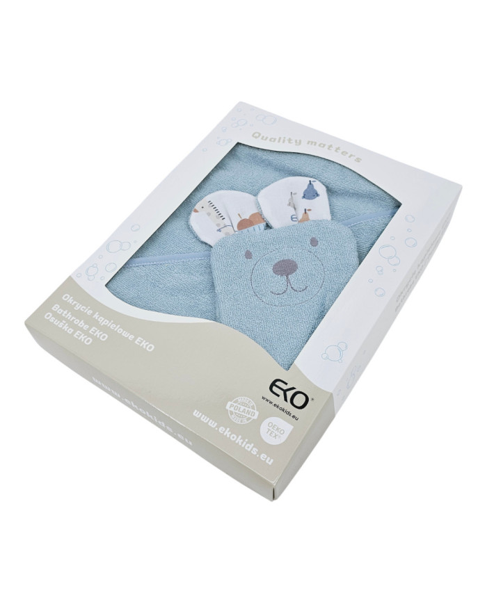 Couverture de bain et gant de toilette en bambou EKO GIRAFFE Couverture de bain et gant de toilette en bambou EKO GIRAFFE