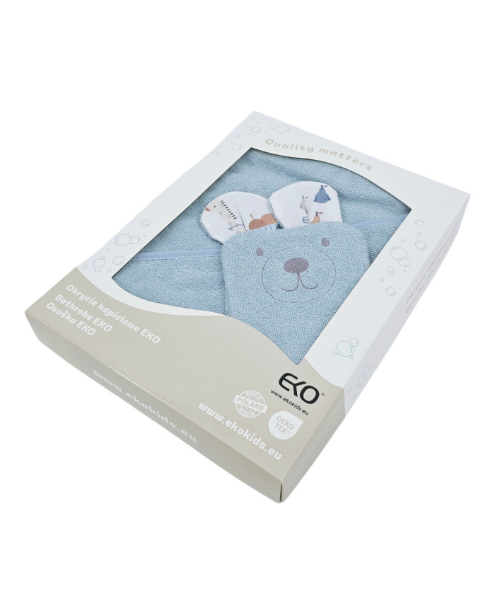Couverture de bain et gant de toilette en bambou EKO GIRAFFE Couverture de bain et gant de toilette en bambou EKO GIRAFFE