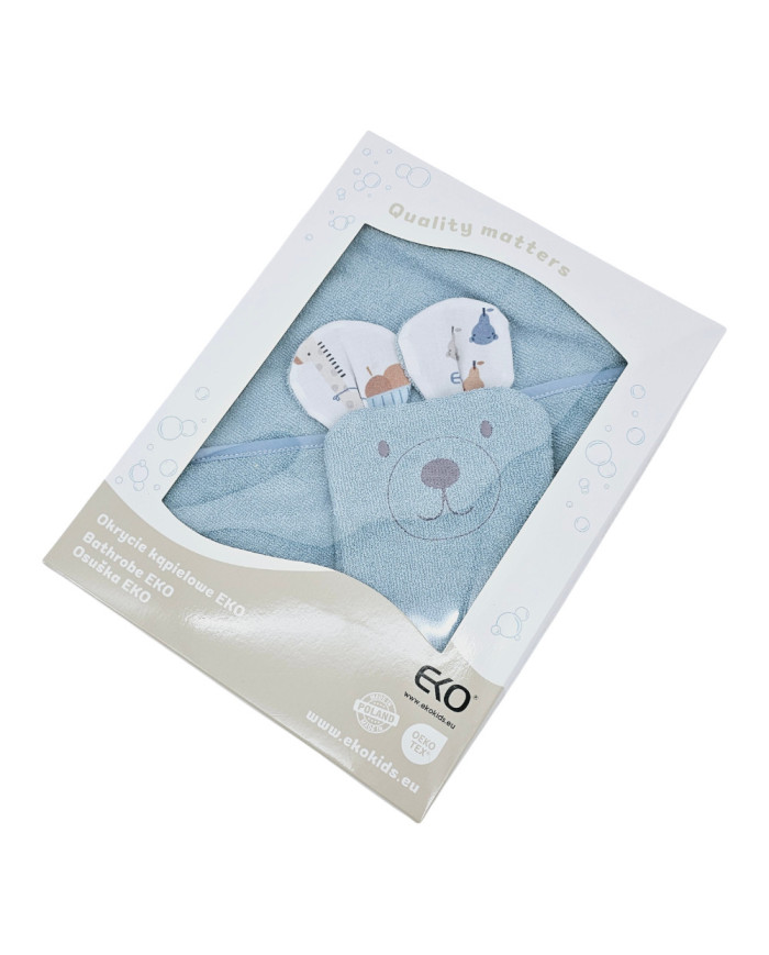 Couverture de bain et gant de toilette en bambou EKO GIRAFFE Couverture de bain et gant de toilette en bambou EKO GIRAFFE