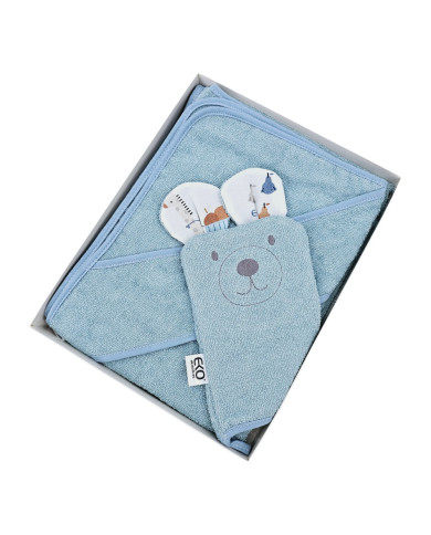 Bamboo Bathrobe plus washcloth EKO GIRAFFE Bamboo Bathrobe plus washcloth EKO GIRAFFE