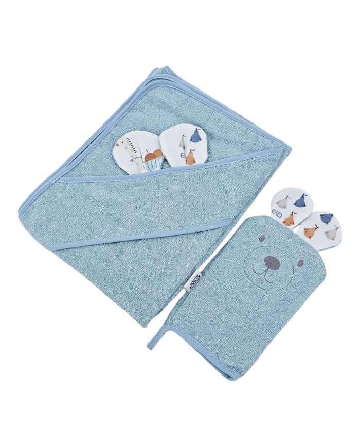 Couverture de bain et gant de toilette en bambou EKO GIRAFFE Couverture de bain et gant de toilette en bambou EKO GIRAFFE