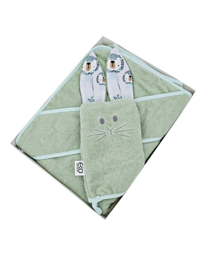 Хлопковый чехол для купания и фланель EKO LION