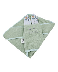 Хлопковый чехол для купания и фланель EKO LION