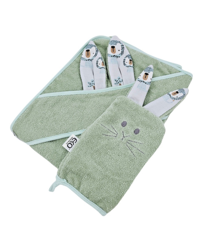 Хлопковый чехол для купания и фланель EKO LION