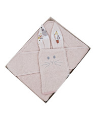 Bawełniane Okrycie kąpielowe i myjka EKO MOJA FARMA Bawełniane Okrycie kąpielowe i myjka EKO MOJA FARMA