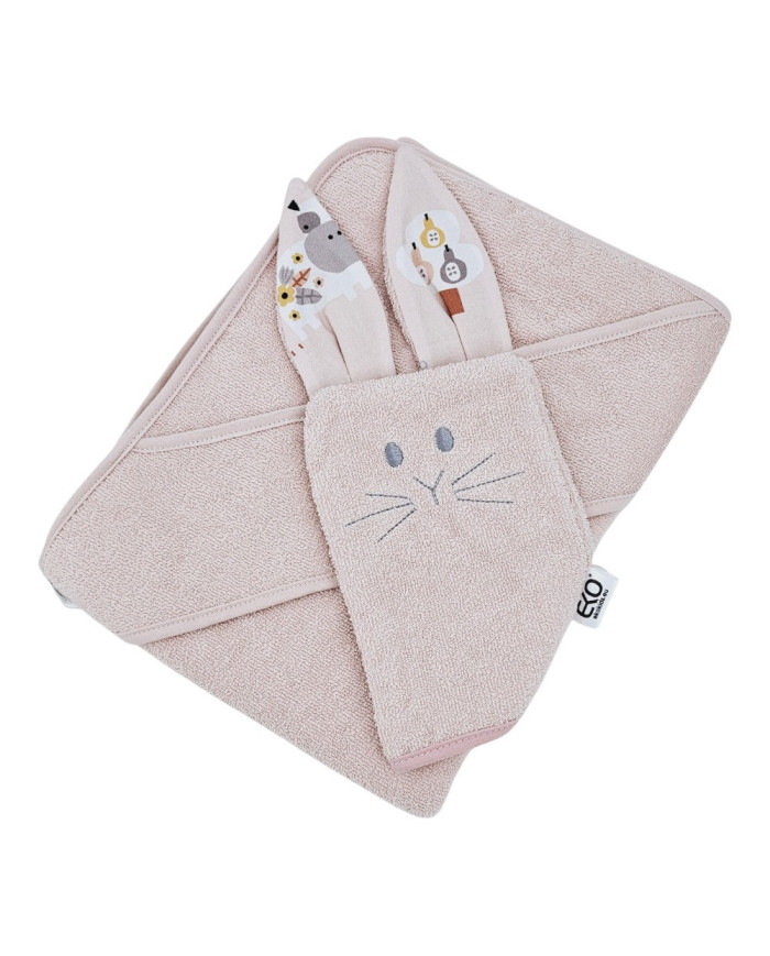 Bawełniane Okrycie kąpielowe i myjka EKO MOJA FARMA Bawełniane Okrycie kąpielowe i myjka EKO MOJA FARMA