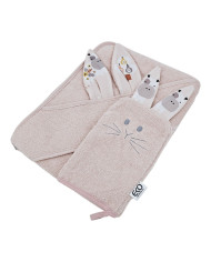 Bawełniane Okrycie kąpielowe i myjka EKO MOJA FARMA Bawełniane Okrycie kąpielowe i myjka EKO MOJA FARMA