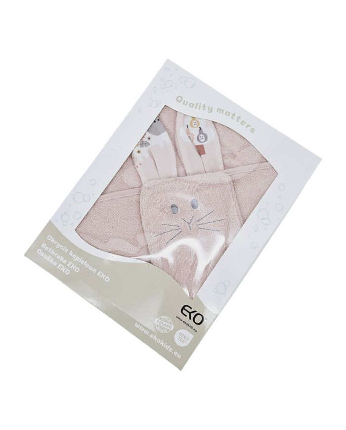 Bawełniane Okrycie kąpielowe i myjka EKO MOJA FARMA Bawełniane Okrycie kąpielowe i myjka EKO MOJA FARMA