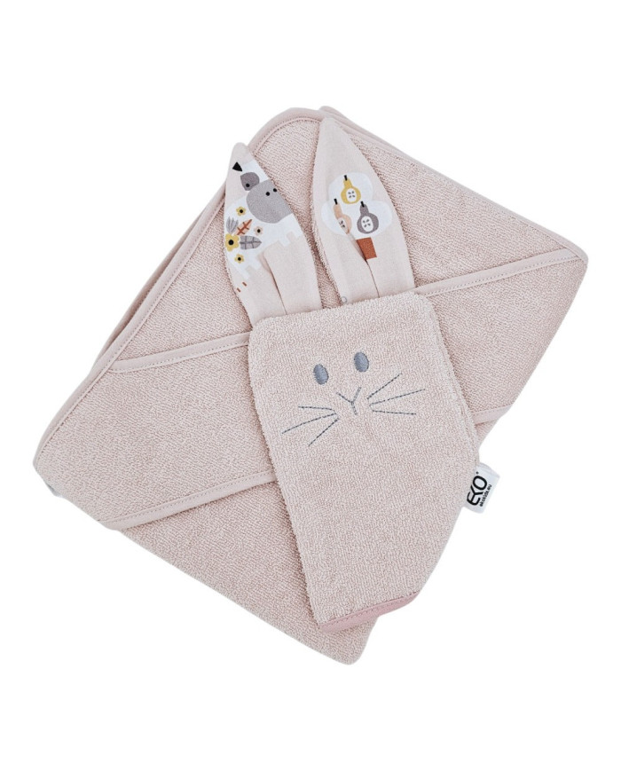 Bawełniane Okrycie kąpielowe i myjka EKO MOJA FARMA Bawełniane Okrycie kąpielowe i myjka EKO MOJA FARMA