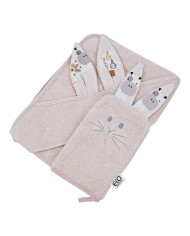 Bawełniane Okrycie kąpielowe i myjka EKO MOJA FARMA Bawełniane Okrycie kąpielowe i myjka EKO MOJA FARMA