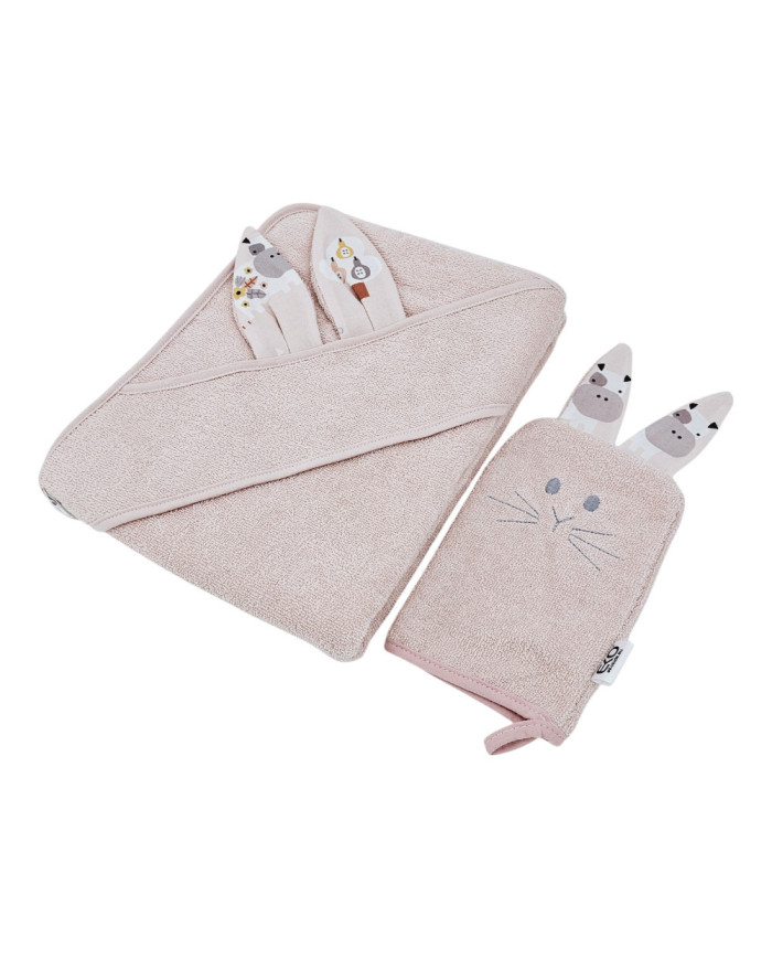 Bawełniane Okrycie kąpielowe i myjka EKO MOJA FARMA Bawełniane Okrycie kąpielowe i myjka EKO MOJA FARMA