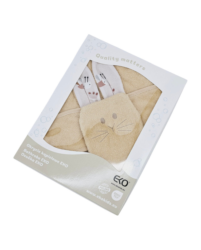 Cotton bath cover and EKO flannel BEES Cotton bath cover and EKO flannel BEES