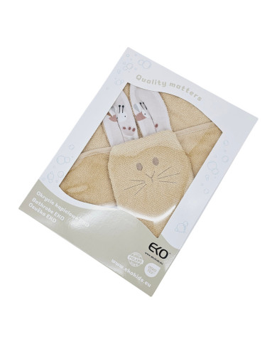 Cotton bath cover and EKO flannel BEES Cotton bath cover and EKO flannel BEES
