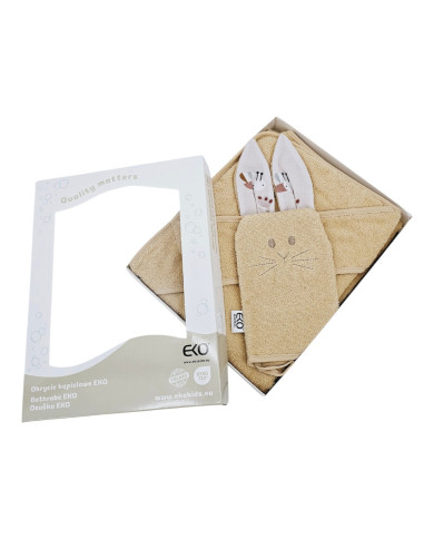 Cotton bath cover and EKO flannel BEES Cotton bath cover and EKO flannel BEES