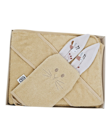 Cotton bath cover and EKO flannel BEES Cotton bath cover and EKO flannel BEES