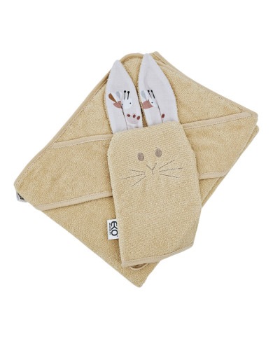 Cotton bath cover and EKO flannel BEES Cotton bath cover and EKO flannel BEES