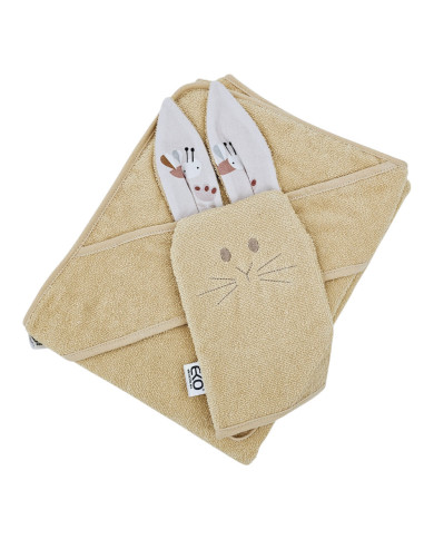 Cotton bath cover and EKO flannel BEES Cotton bath cover and EKO flannel BEES