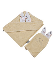 Cotton bath cover and EKO flannel BEES Cotton bath cover and EKO flannel BEES