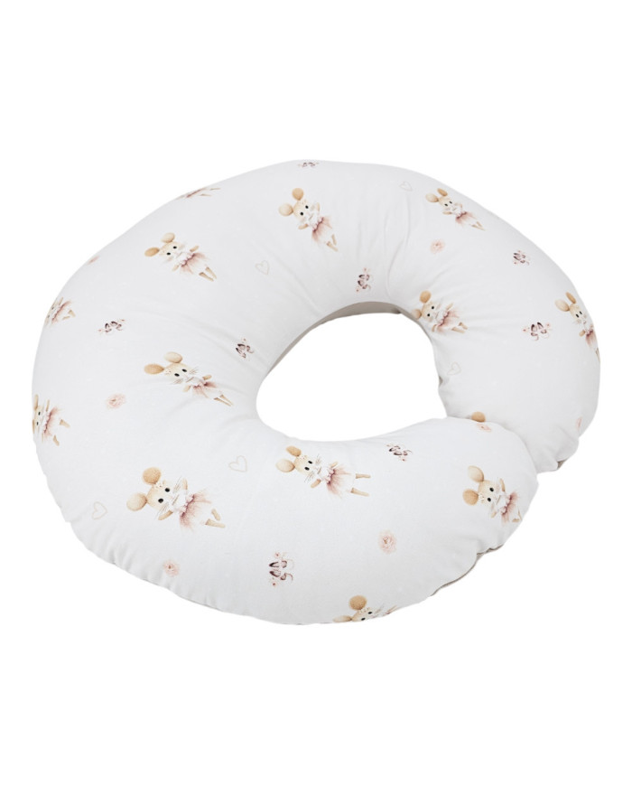 Zamatový croissant na dojčenie BALLERINA MOUSE Zamatový croissant na dojčenie BALLERINA MOUSE