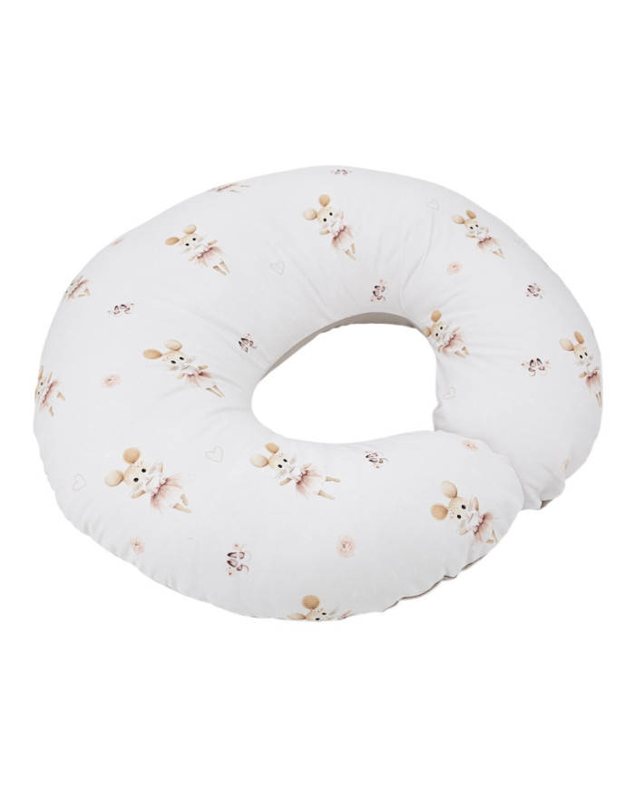 Zamatový croissant na dojčenie BALLERINA MOUSE Zamatový croissant na dojčenie BALLERINA MOUSE