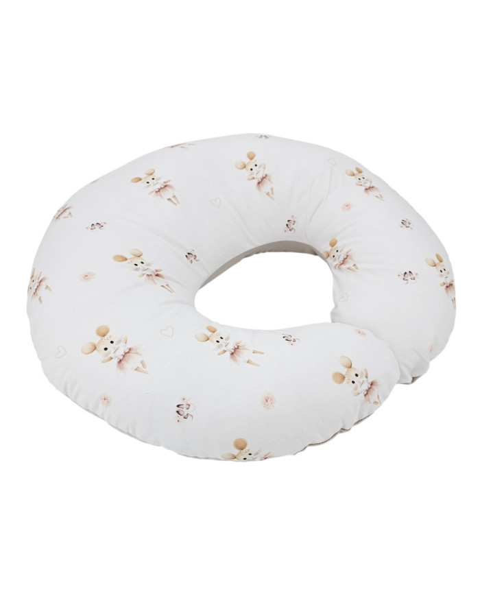 Zamatový croissant na dojčenie BALLERINA MOUSE Zamatový croissant na dojčenie BALLERINA MOUSE