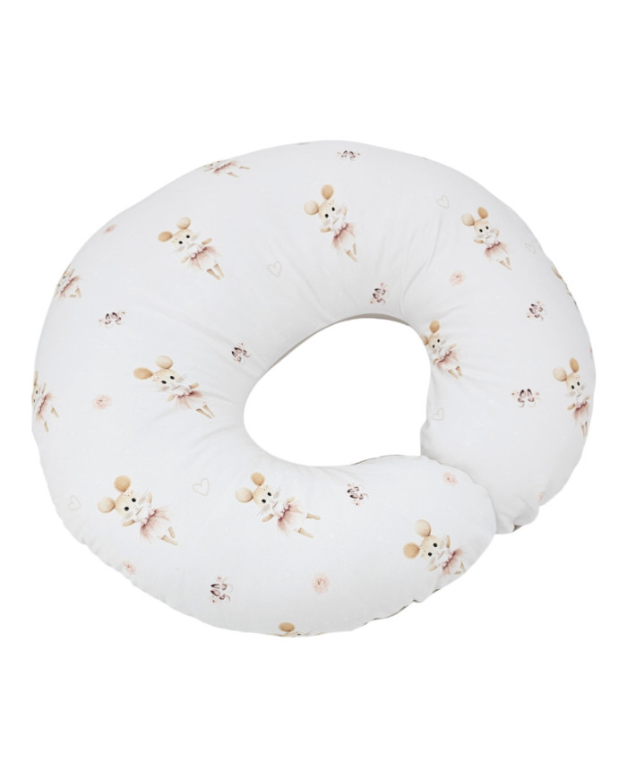 Zamatový croissant na dojčenie BALLERINA MOUSE Zamatový croissant na dojčenie BALLERINA MOUSE