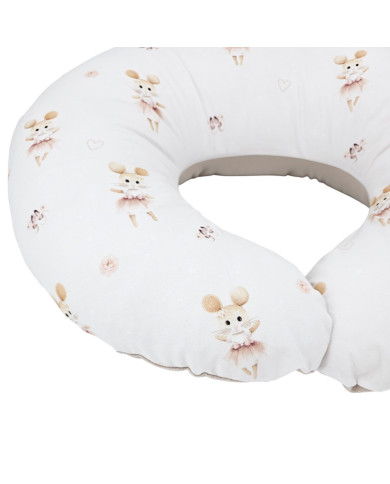 Zamatový croissant na dojčenie BALLERINA MOUSE