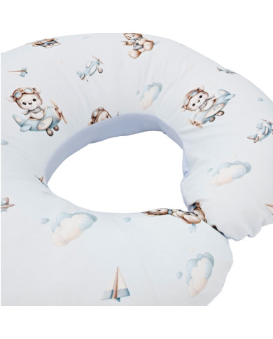 Zamatový croissant na dojčenie PILOT BEAR