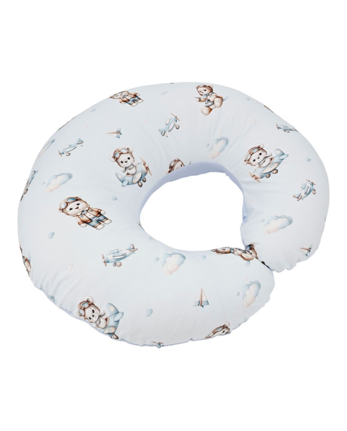 Zamatový croissant na dojčenie PILOT BEAR