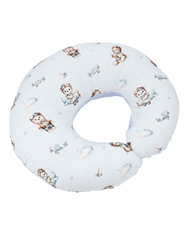 Zamatový croissant na dojčenie PILOT BEAR