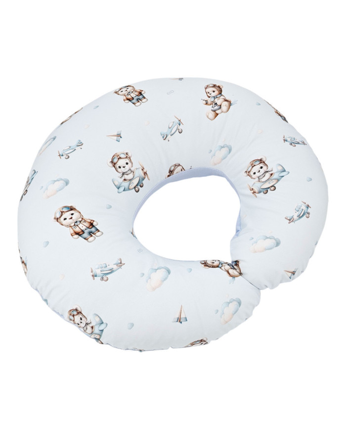 Zamatový croissant na dojčenie PILOT BEAR