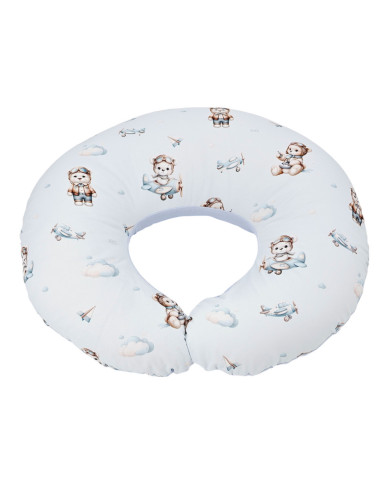 Zamatový croissant na dojčenie PILOT BEAR