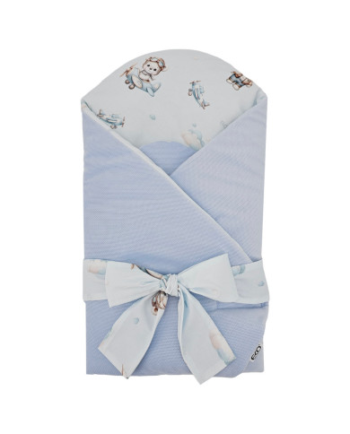 Bavlnený zavinovačka s VELVET PILOT BEAR Bavlnený zavinovačka s VELVET PILOT BEAR