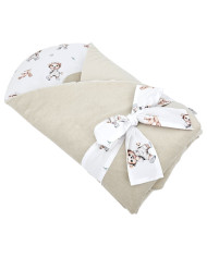 Bavlněný zavinovačka se vzorem VELVET GARDENER BEAR Bavlněný zavinovačka se vzorem VELVET GARDENER BEAR